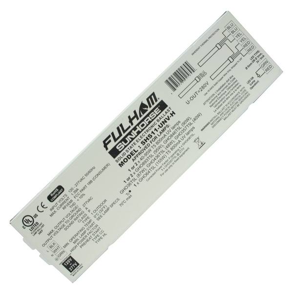 1 or 2 Lamp 190 watt 120/277 volt UV SunHorse Electronic Ballast