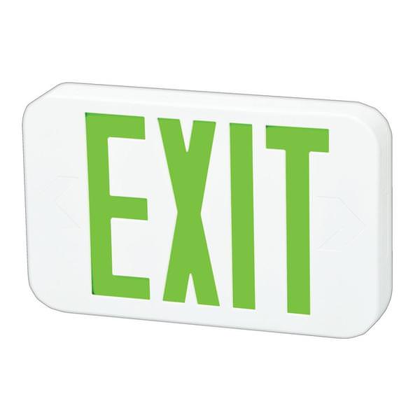 1.9 watt 120/277 volt LED White / Green Exit Light