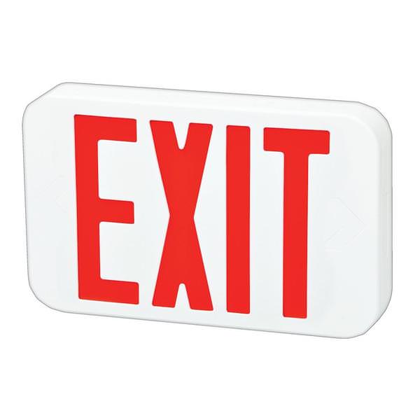 1.9 watt 120/277 volt LED White / Red Exit Light