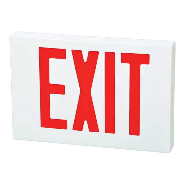 4 watt 120/277 volt Steel Emergency LED Exit Sign White / Red Exit Light