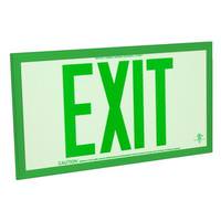 Fulham 75' Visibility Dual Face Green Letters / Green Frame Photoluminescent Exit Sign