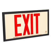Fulham 75' Visibility Dual Face Red Letters / Black Frame Photoluminescent Exit Sign