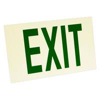 Fulham 75' Visibility Single Face Green Letters Photoluminescent Exit Sign