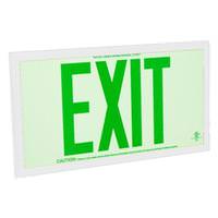Fulham 75' Visibility Dual Face Green Letters / White Frame Photoluminescent Exit Sign