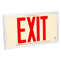 Fulham 75' Visibility Dual Face Red Letters / White Frame Photoluminescent Exit Sign