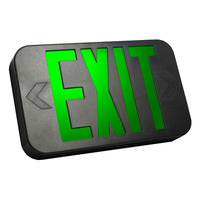 Fulham 1.6 watt 120/277 volt LED Black / Green Exit Light