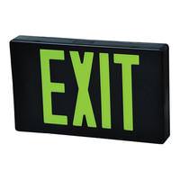 Fulham 3.8 watt 120/277 volt LED Black / Green Exit Light