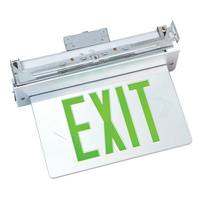 Fulham 3.2 watt 120/277 volt LED Aluminum Housing Green Exit Light