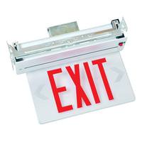 Fulham 3.2 watt 120/277 volt LED Aluminum / Red Exit Light