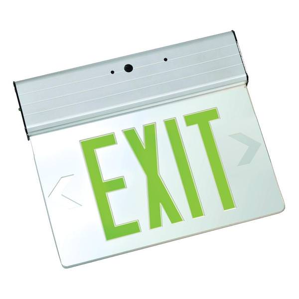 3.8 watt 120/277 volt LED Aluminum Housing Green Exit Light