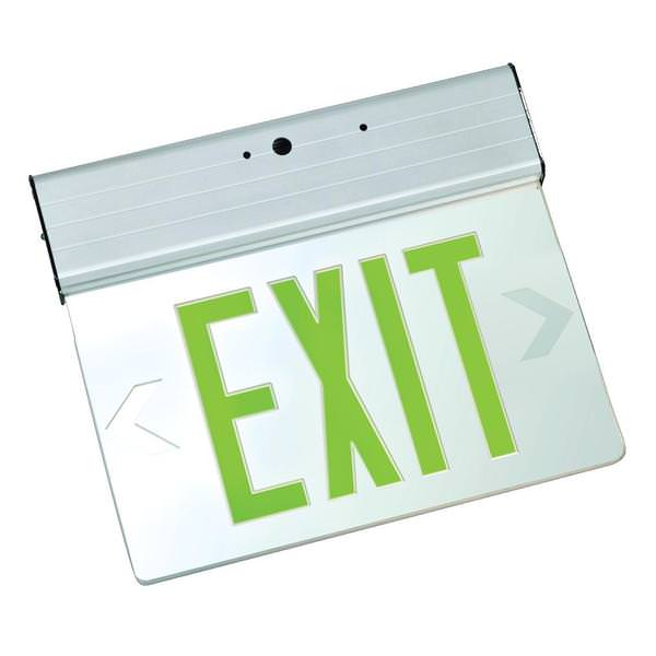 3.8 watt 120/277 volt LED Aluminum Housing Green Exit Light