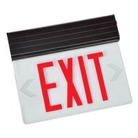 Fulham 3.8 watt 120/277 volt LED Black Housing Red Exit Light