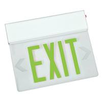 Fulham 3.8 watt 120/277 volt LED White Housing Green Exit Light