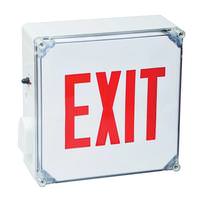 Fulham 3.2 watt 120/277 volt LED White Housing Red Exit Light