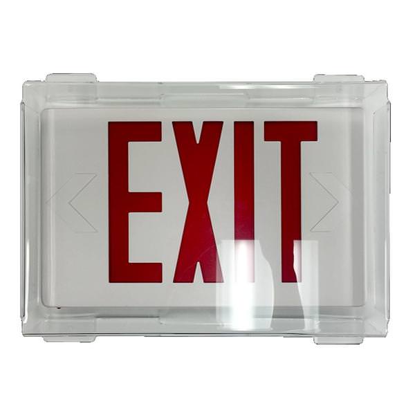 Vandal Resistant Polycarbonate Shield for use with Fulham Exit Light