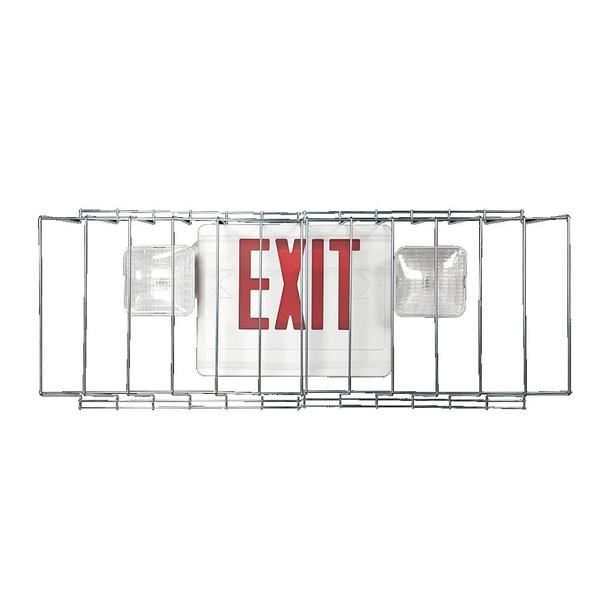 Wire Construction Guard for use with Fulham Exit & Emergency Light Combo