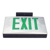Fulham 3 watt 120/277 volt LED Aluminum / Green Exit Light