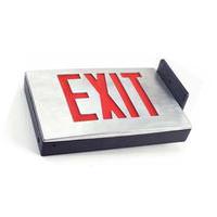 Fulham 5 watt 120/277 volt LED Aluminum / Red Exit Light