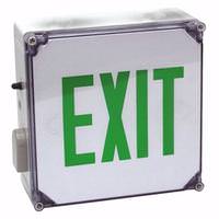 Fulham 2 x 5.4 watt 120/277 volt LED White / Green Exit Light