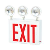 Fulham 5 watt 120/277 volt Steel Emergency LED Exit Sign White / Red Exit Light
