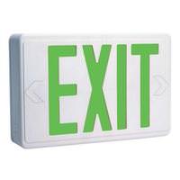 Fulham 2 x 7.5 watt 120/277 volt White / Green Exit Light