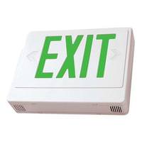Fulham 2 x 7 watt 120/277 volt White / Green Exit Light