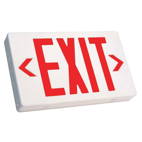 3.2 watt 120/277 volt LED White / Red Exit Light