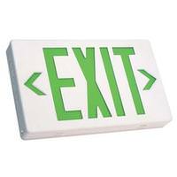 Fulham 2.8 watt 120/277 volt LED White / Green Exit Light