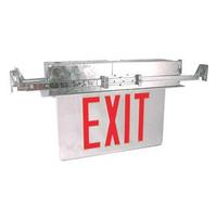 Fulham 3 watt 120/277 volt LED Clear / Red Edge-Lit Exit Light