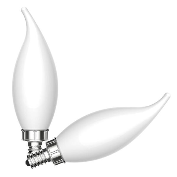 5 watt 120 volt Candelabra Screw Base 2700K Warm White Frosted Dimmable LED