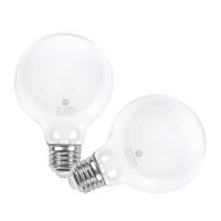 GE 4 watt 120 volt G25 Medium Screw Base 2700K Warm White Glass Dimmable LED (2 Pack)