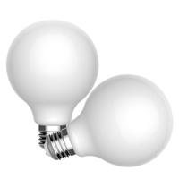 GE 5 watt 120 volt G25 Medium Screw Base 2700K Warm White Glass Dimmable LED (2 Pack)