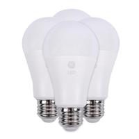 GE 9 watt 120 volt A19 Medium Screw Base 3000K Natural White Frosted Non-Dimmable LED (4 Pack)