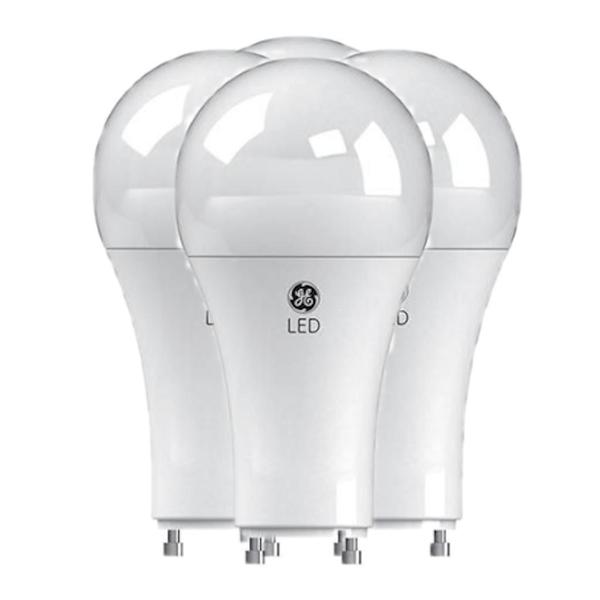 15 watt 120 volt A19 Twist and Lock Base 2700K Warm White Frosted Dimmable LED (4 Pack)