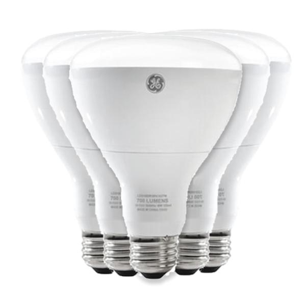 8 watt 120 volt BR30 Medium Screw Base 3000K Natural White Dimmable Flood LED (6 Pack)