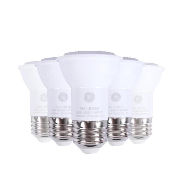 6 watt 120 volt PAR16 Medium Screw Base 3000K Natural White Dimmable Flood (6 Pack)