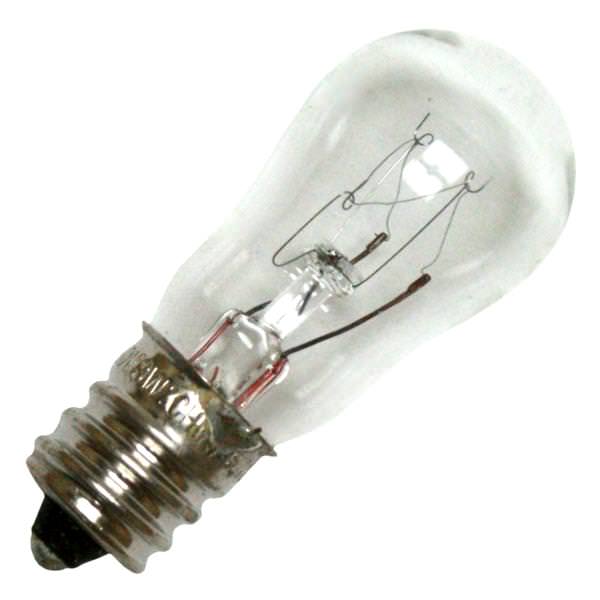 3 watt 130 volt S6 Candelabra Screw Base Clear