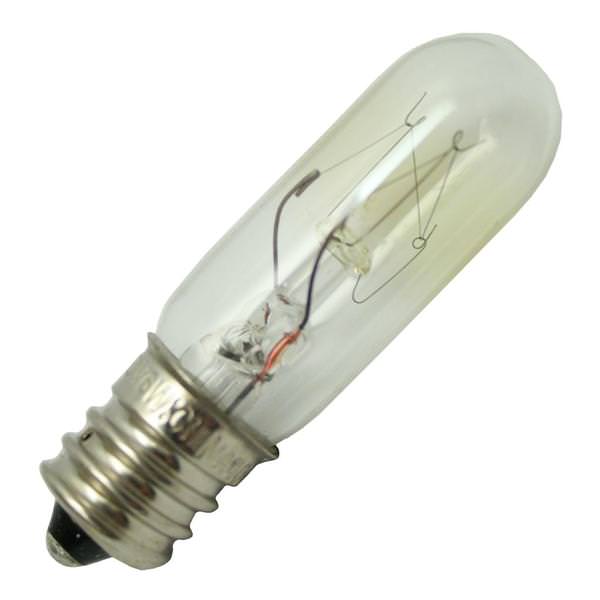 6 watt 130 volt T4.5 Candelabra Screw Base Clear