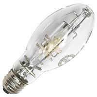GE 100 watt ED17 Medium Screw Base 3200K Natural White Clear Metal Halide