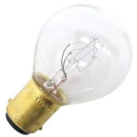 GE 15 watt 75 volt S11 Double Contact Bayonet Base Clear