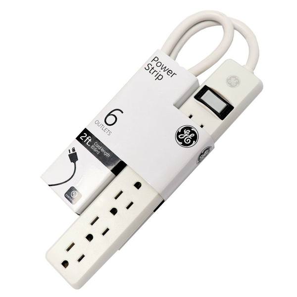 6 Outlet Plug In Power Strip System with Circuit Breaker and Switch