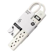 GE 6 Outlet Plug In Power Strip System with Circuit Breaker and Switch
