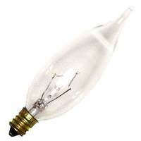 GE 40 watt 120 volt 2500K Warm White CA10 Candelabra Screw Base 2500K Warm White Clear