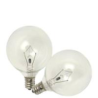 GE 25 watt 120 volt G16.5 Candelabra Screw Base 2500K Warm White (2 pack)