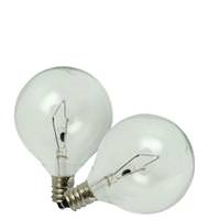 GE 40 watt 120 volt G16.5 Candelabra Screw Base 2500K Warm White (2 pack