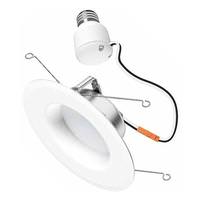 GE 6" 8 Watt 120 volt Medium Screw Base 3000K White Dimmable Flood LED RT4 Retrofit Kit