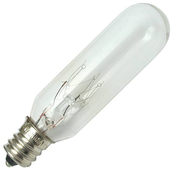 15 watt 145 volt T6 Candelabra Screw Base Clear