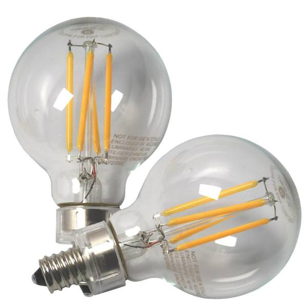 3.5 watt 120 volt G16 Candelabra Screw Base 2700K Warm White Dimmable LED (2 pack)