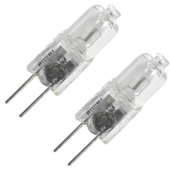 20 watt 12 volt T3 Bi-Pin Base 2900K (2 pack)