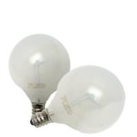 GE 40 watt 120 volt G16.5 Candelabra Screw Base 2500K Warm White (2 pack)